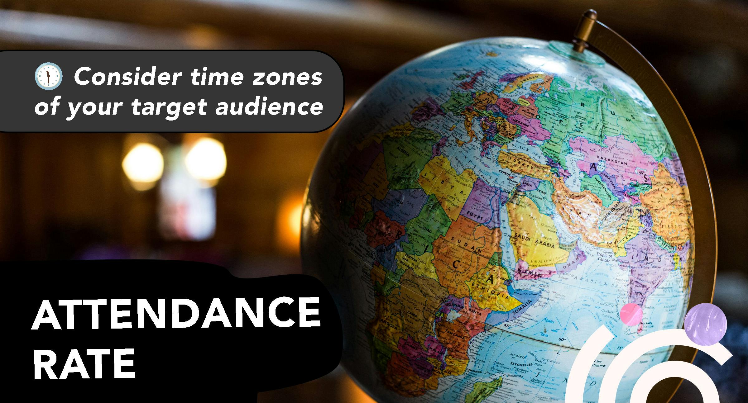 Webinar attendance rate - Time zones