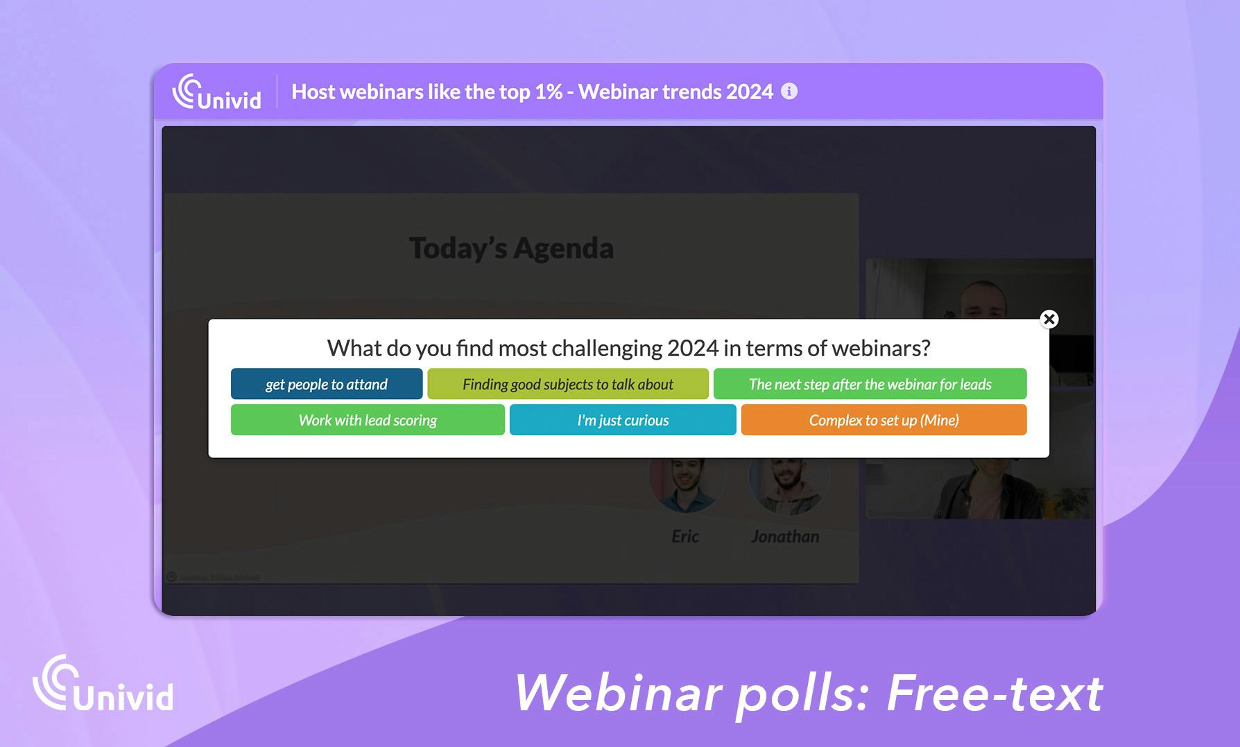 Free-text polls - Interactive webinars