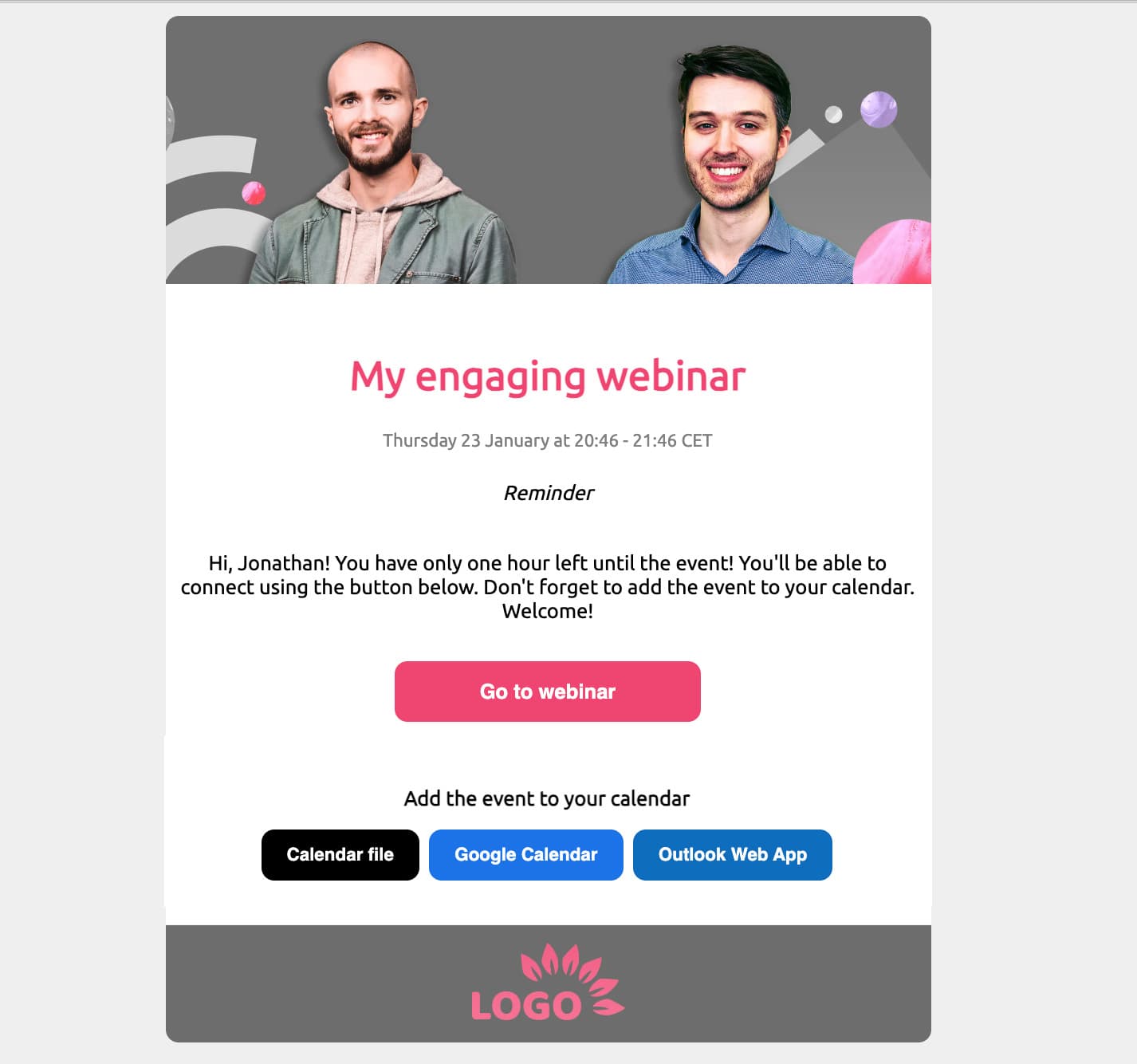 Webinar reminder email in Urdu - Univid webinar software