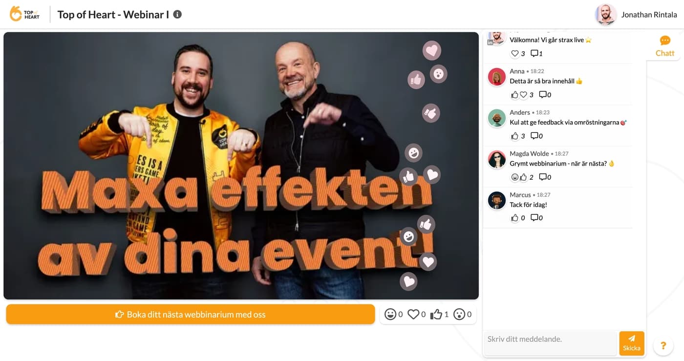 Top of Heart är en byrå som hjälper företag att växa genom befintliga relationer. Med studio i centrala Stockholm, hjälper de bolag med videoproduktion, personlig outreach, och webinars. Både för att nå nya kunder och rekrytera rätt personer.