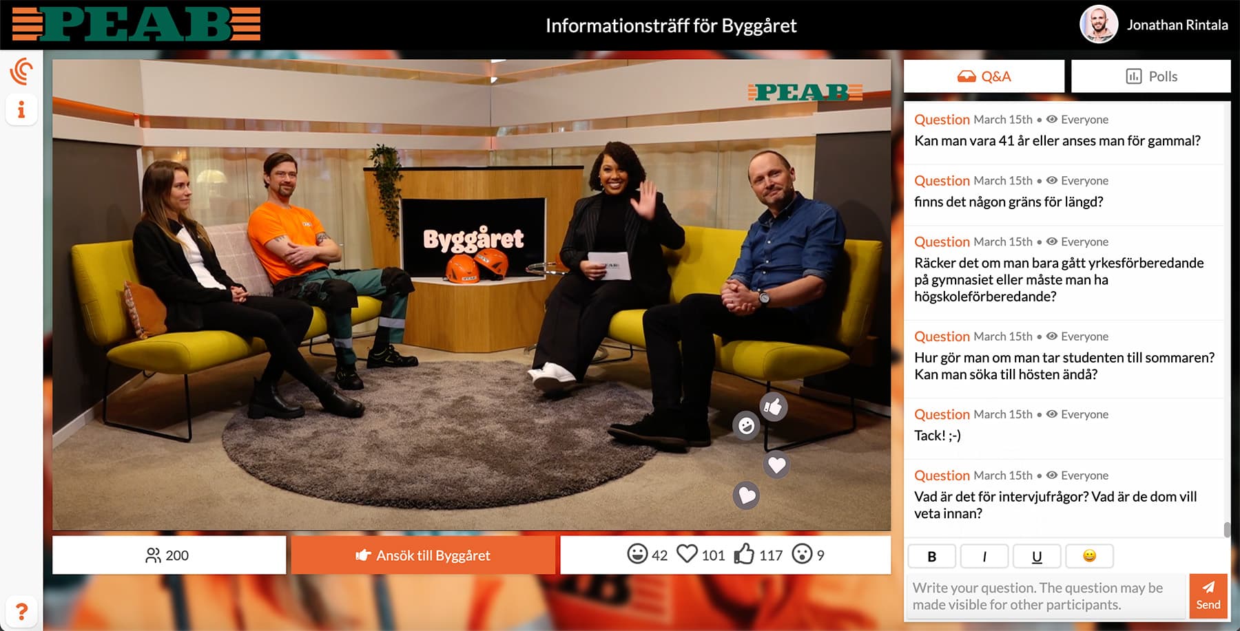 A production company located in the heart of Södermalm, Stockholm. Studio webinar or video production - you decide. Your brand is in safe hands with S19. With many years of experience, Patrik and crew help you take your digital productions to the next level.