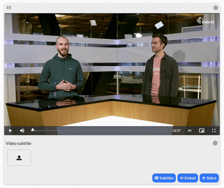 Webinar functionality live in action on the Univid webinar software