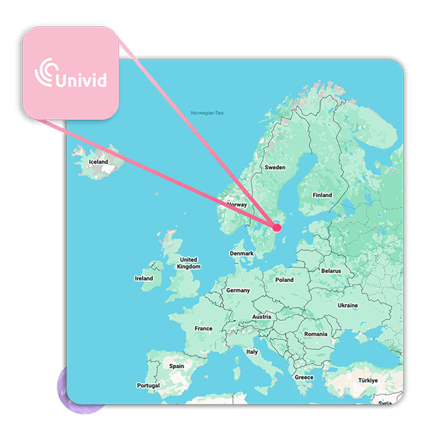 European webinar software Univid - Built in Sweden
