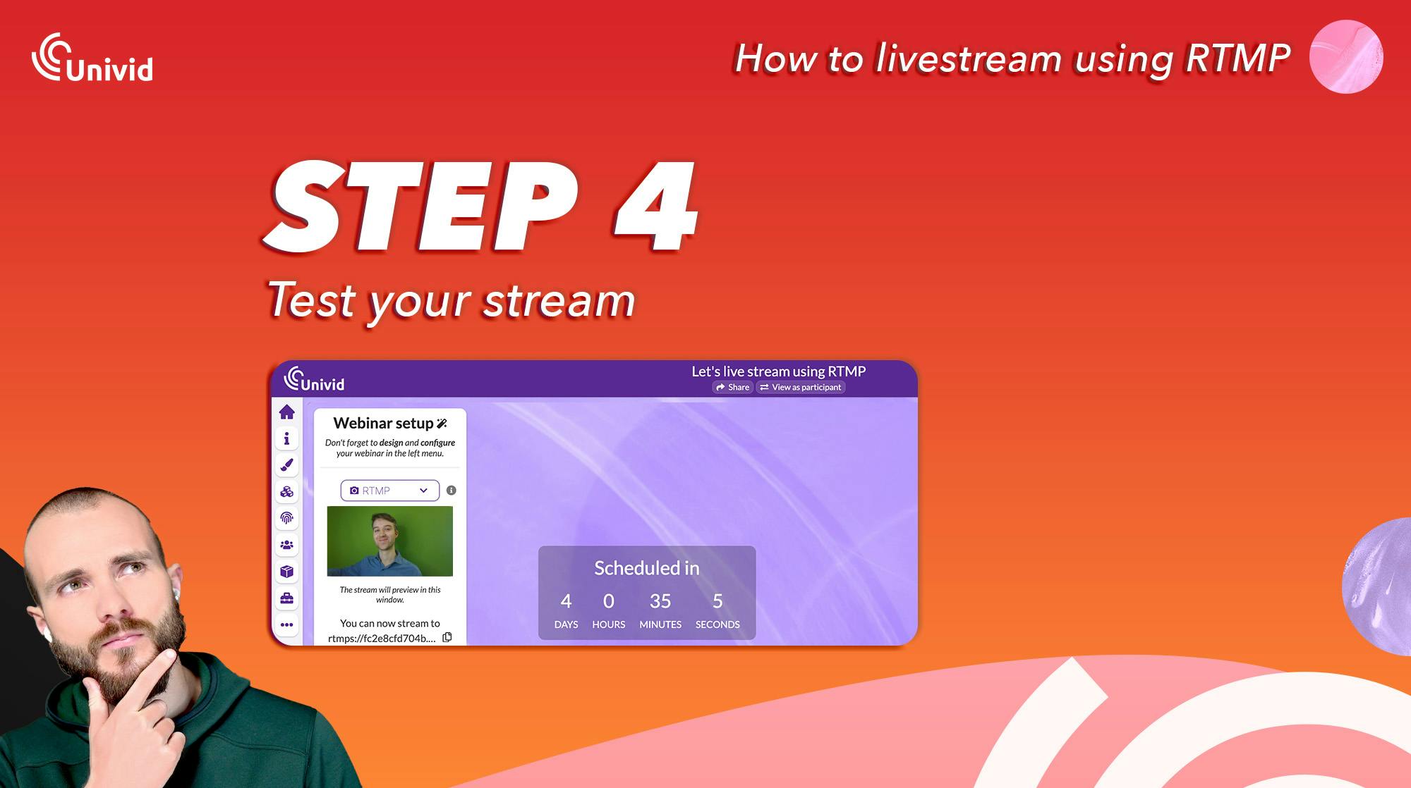 RTMP How to livestream guide - Step 4 - Test your livestream
