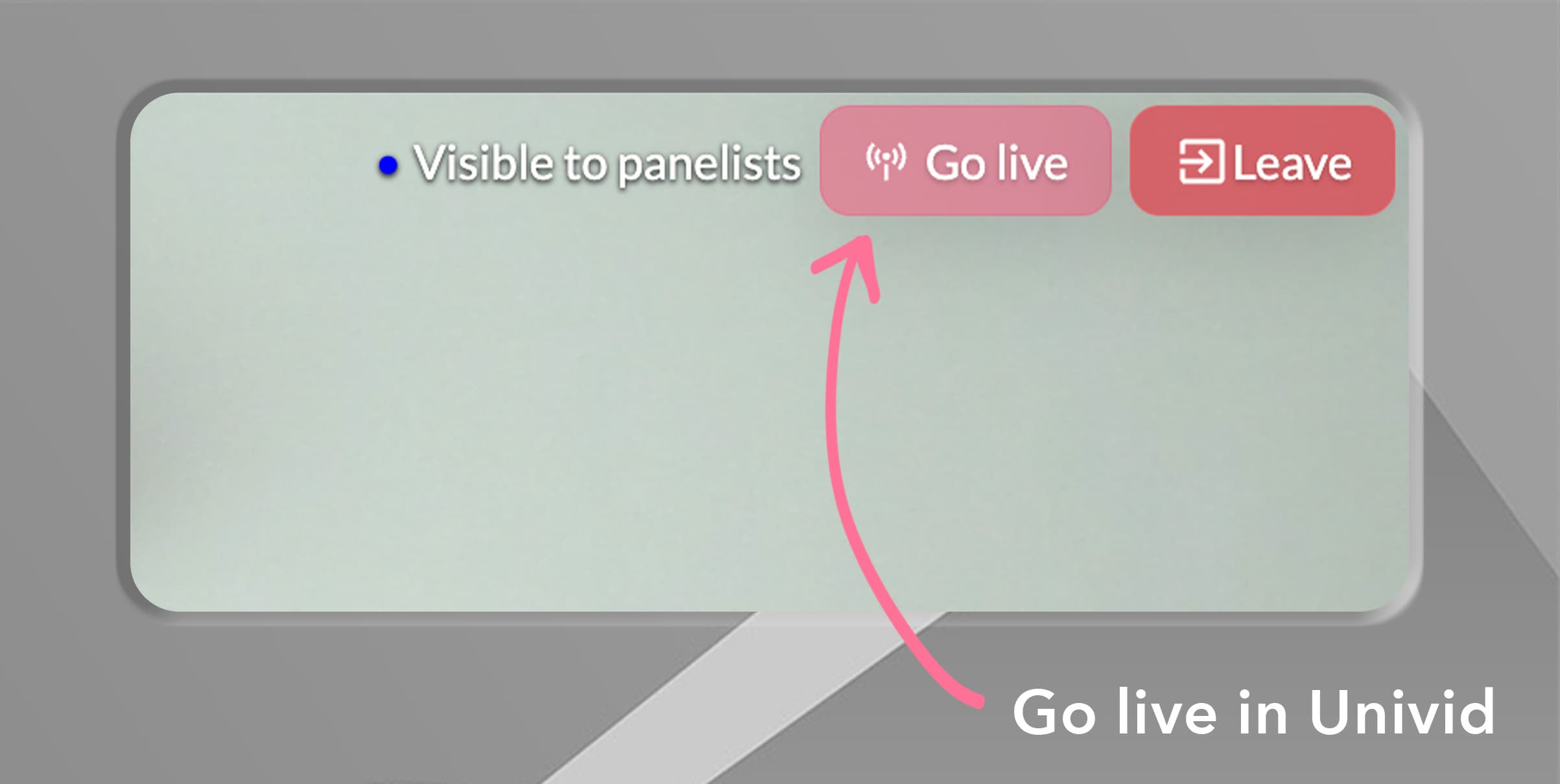 Gå live med ditt webbinarium Gå live med ditt webbinarium