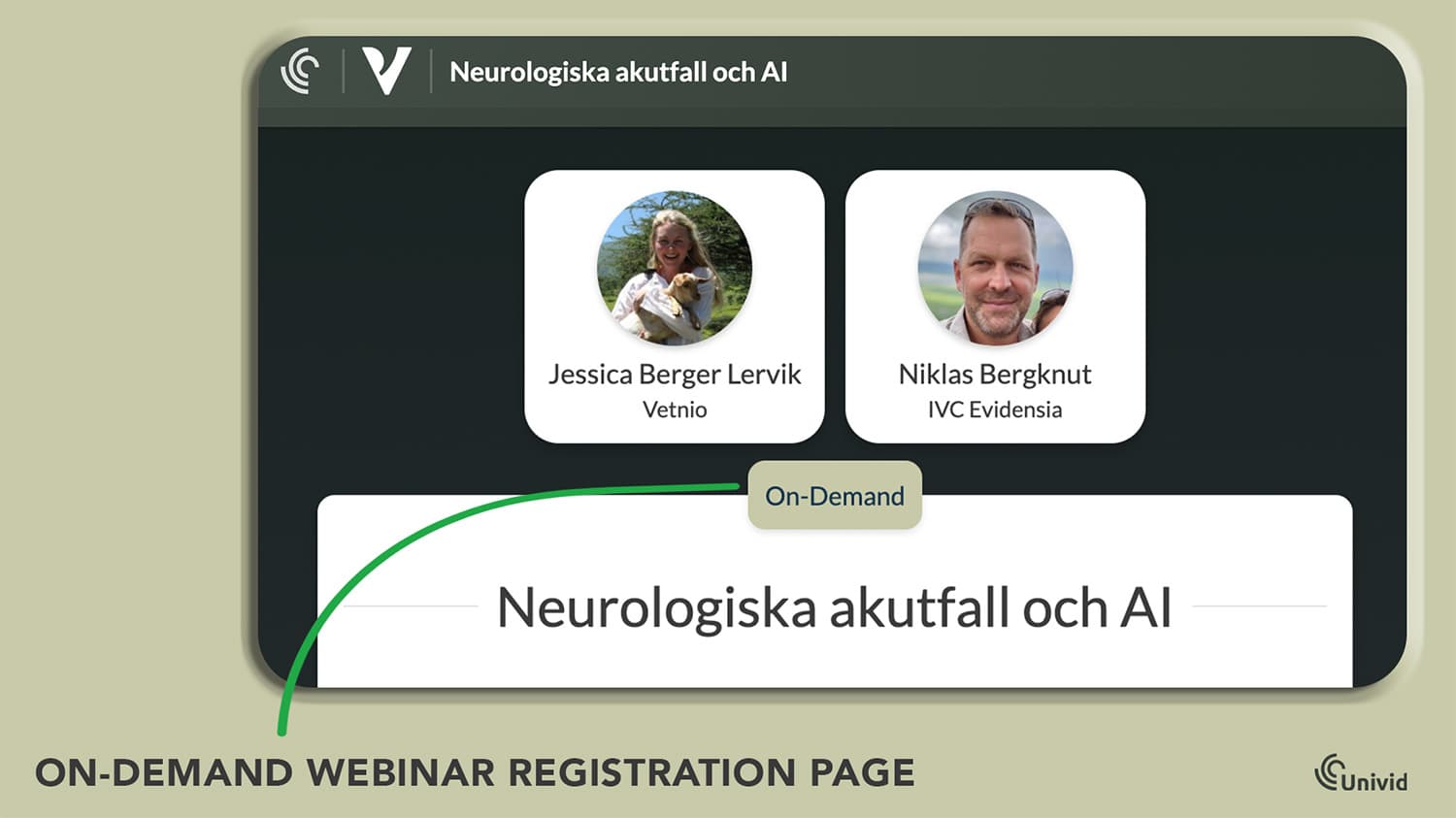 On-demand webinar registration page in Univid On-demand webinar registration page in Univid