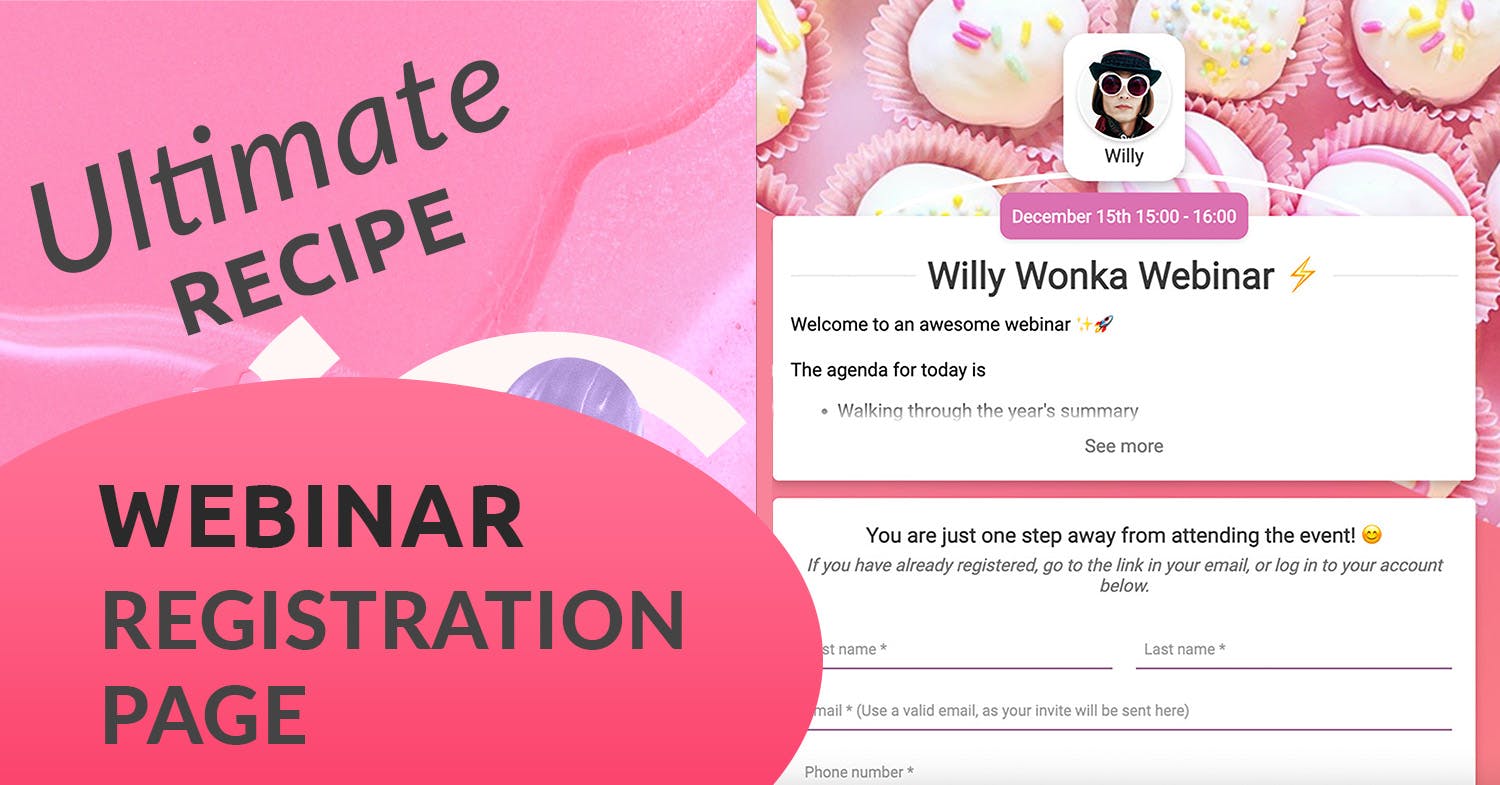 Like in other areas of your business, there are ways that you can foolproof the preparation needed for your webinar to ensure success. In this article, we will go through the ways in which you can create a registration page for your webinar that will wow potential attendees, converting them into confirmed attendees. Let’s go! ⭐️