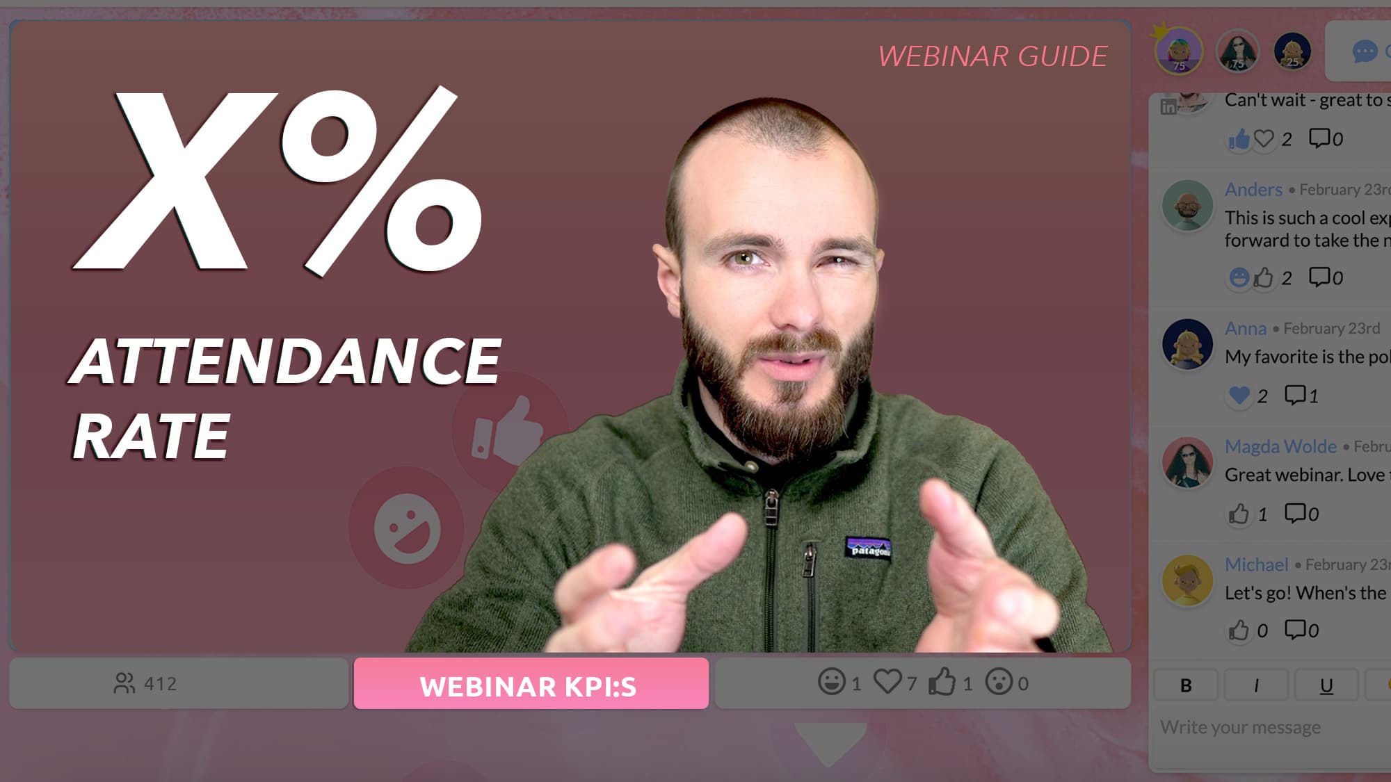 Webinar attendance rate