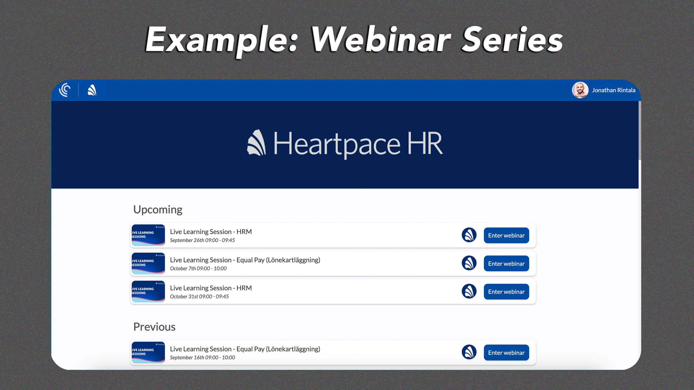 Webinar Series Example: Overview on Univid Webinar Series Example: Overview on Univid