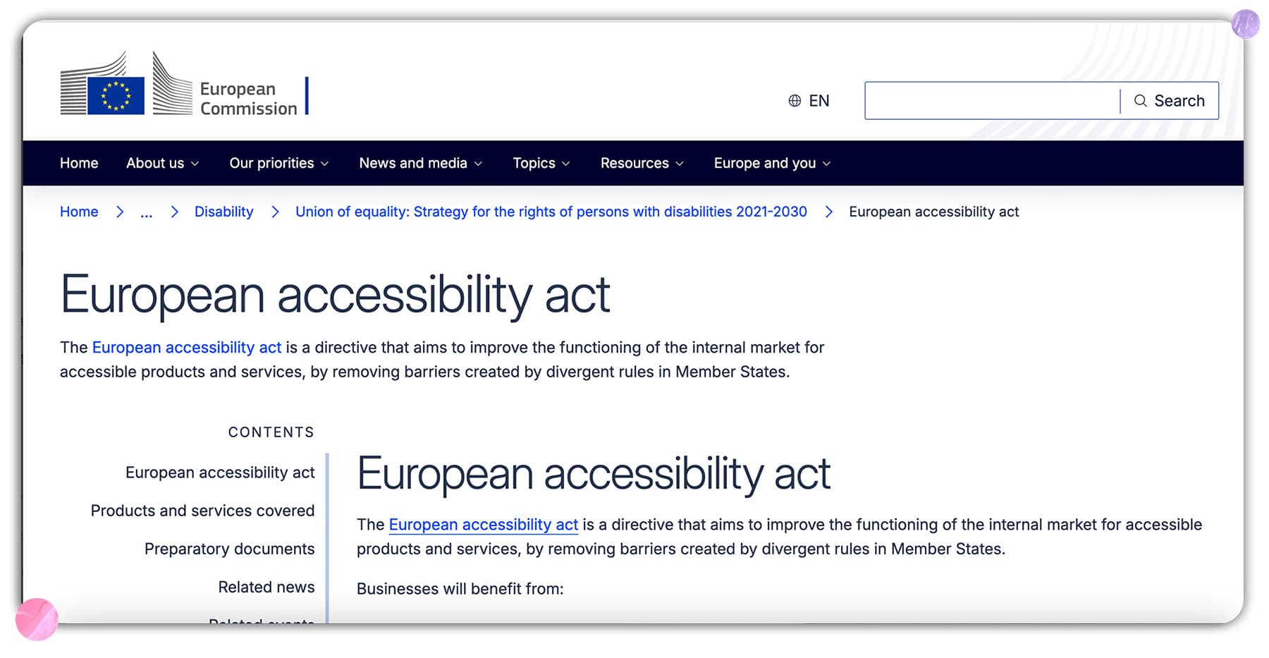European Accessibility Act 2025 European Accessibility Act 2025