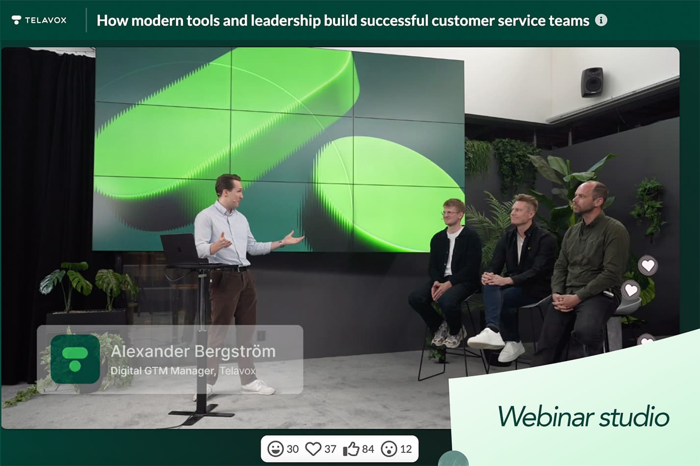 Professional webinar studio in-house Professional webinar studio in-house