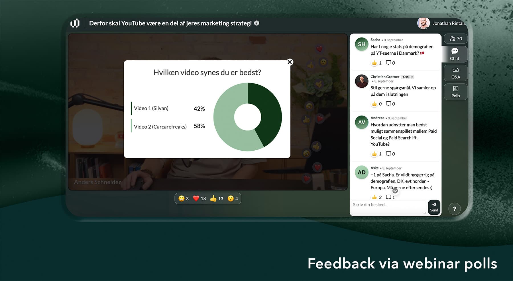 Webinar polls for feedback in Univid (multiple choice) Webinar polls for feedback in Univid (multiple choice)