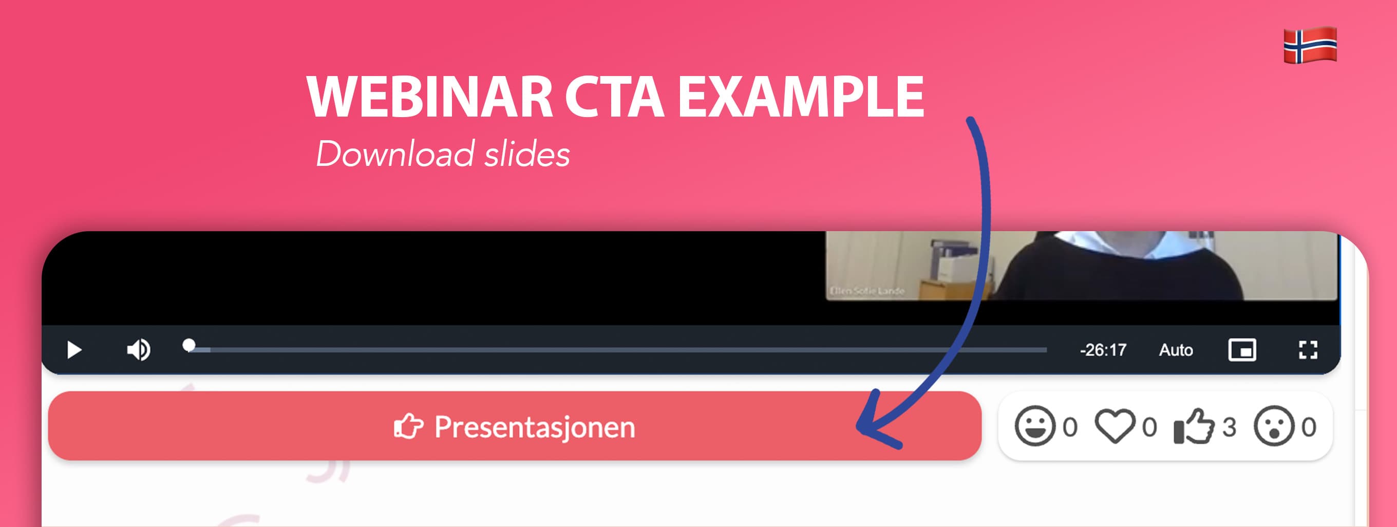 Webinar call-to-action example Webinar call-to-action example