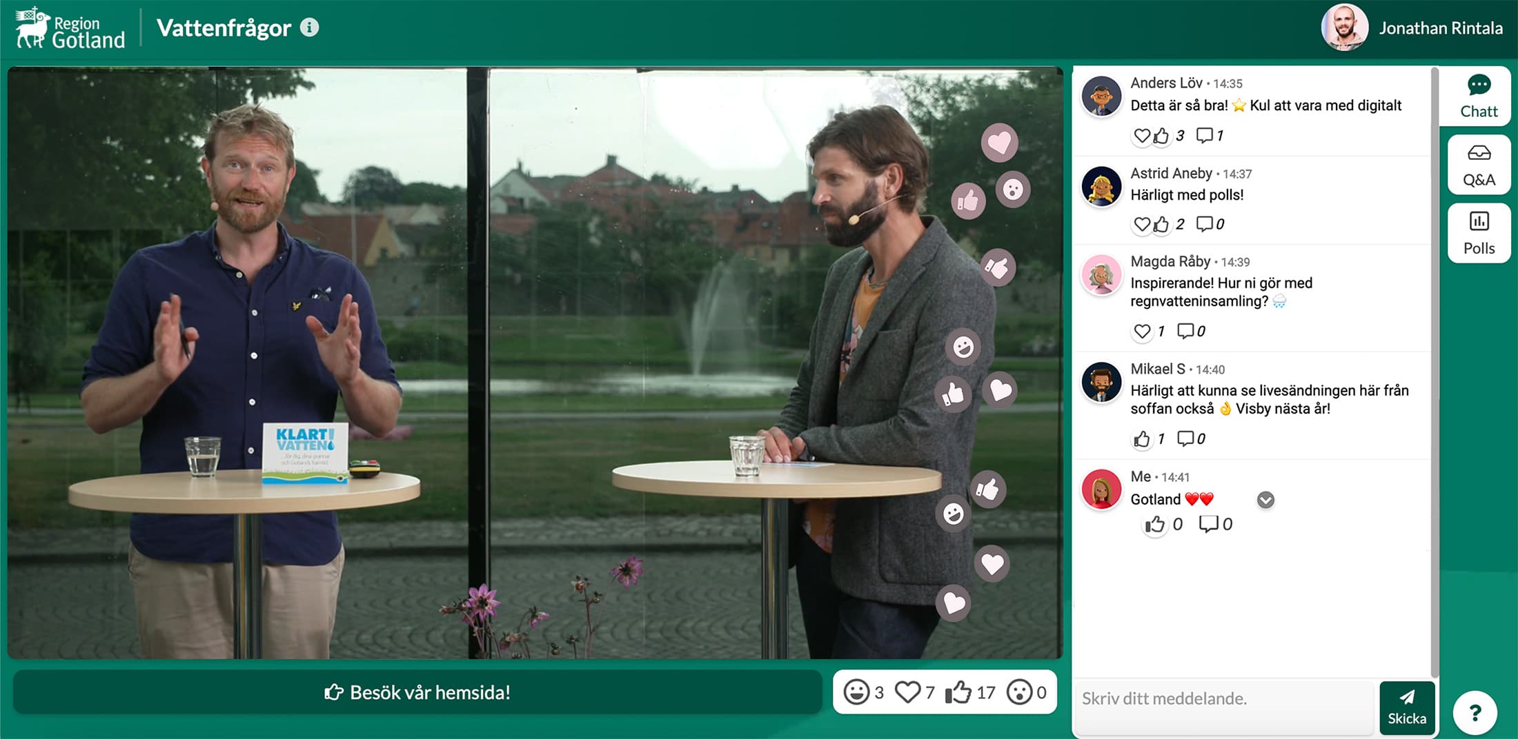 Webinarplattform för offentlig sektor - Region Gotland livesändning i Univid Webinarplattform för offentlig sektor - Region Gotland livesändning i Univid