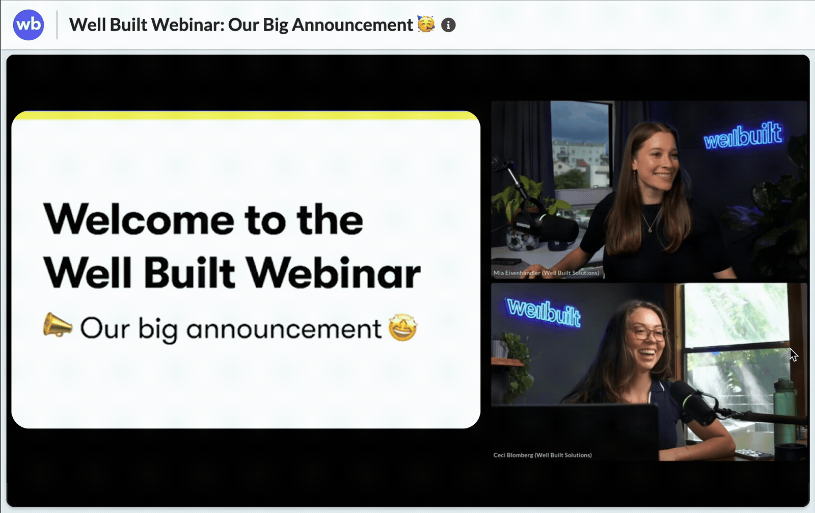 Webinar going live from the Univid studio with Mia & Ceci Webinar going live from the Univid studio with Mia & Ceci