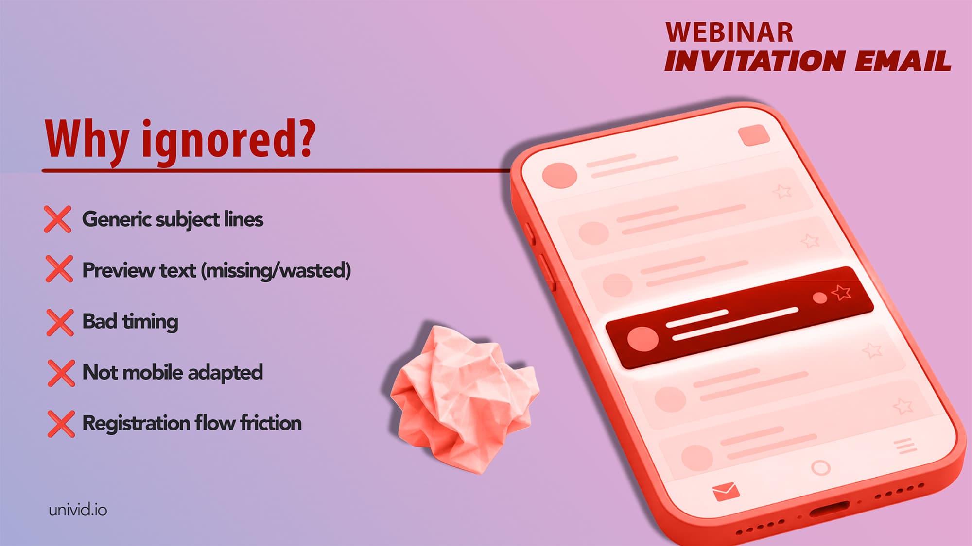 5 reasons why your webinar invitations get ignored 5 reasons why your webinar invitations get ignored
