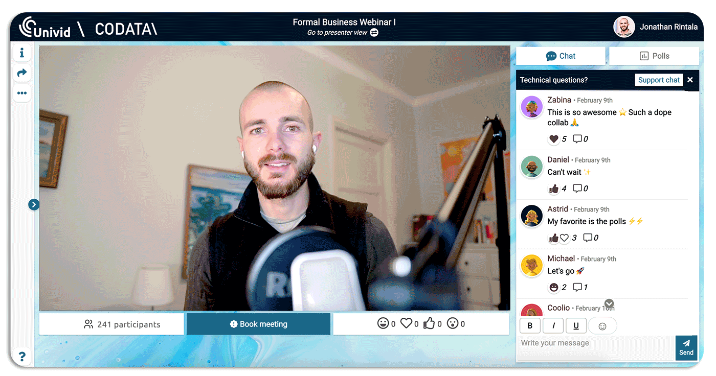 virtual backgrounds in the univid webinar platform virtual backgrounds in the univid webinar platform