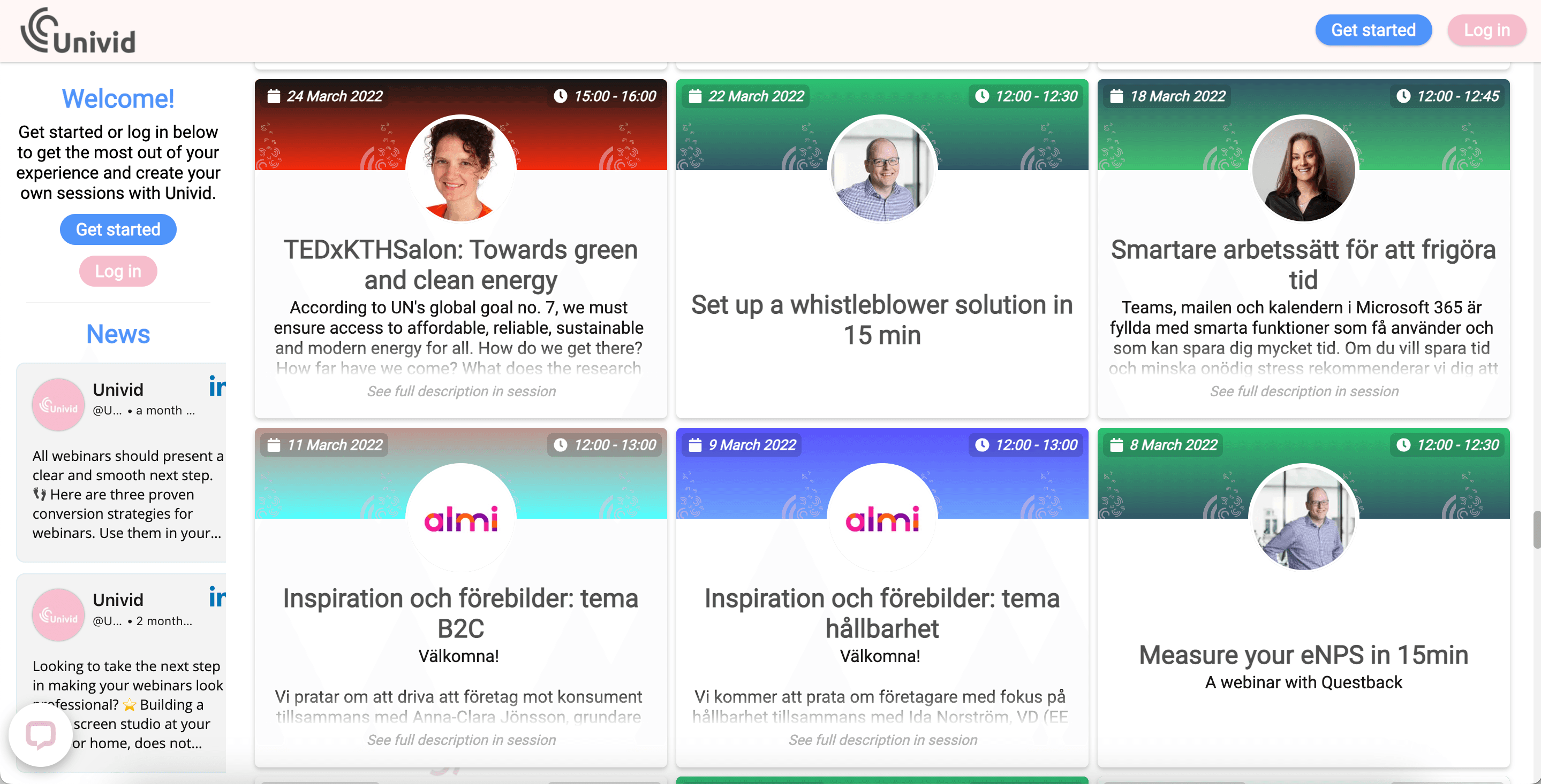 Utforska nya webbinarier Utforska nya webbinarier