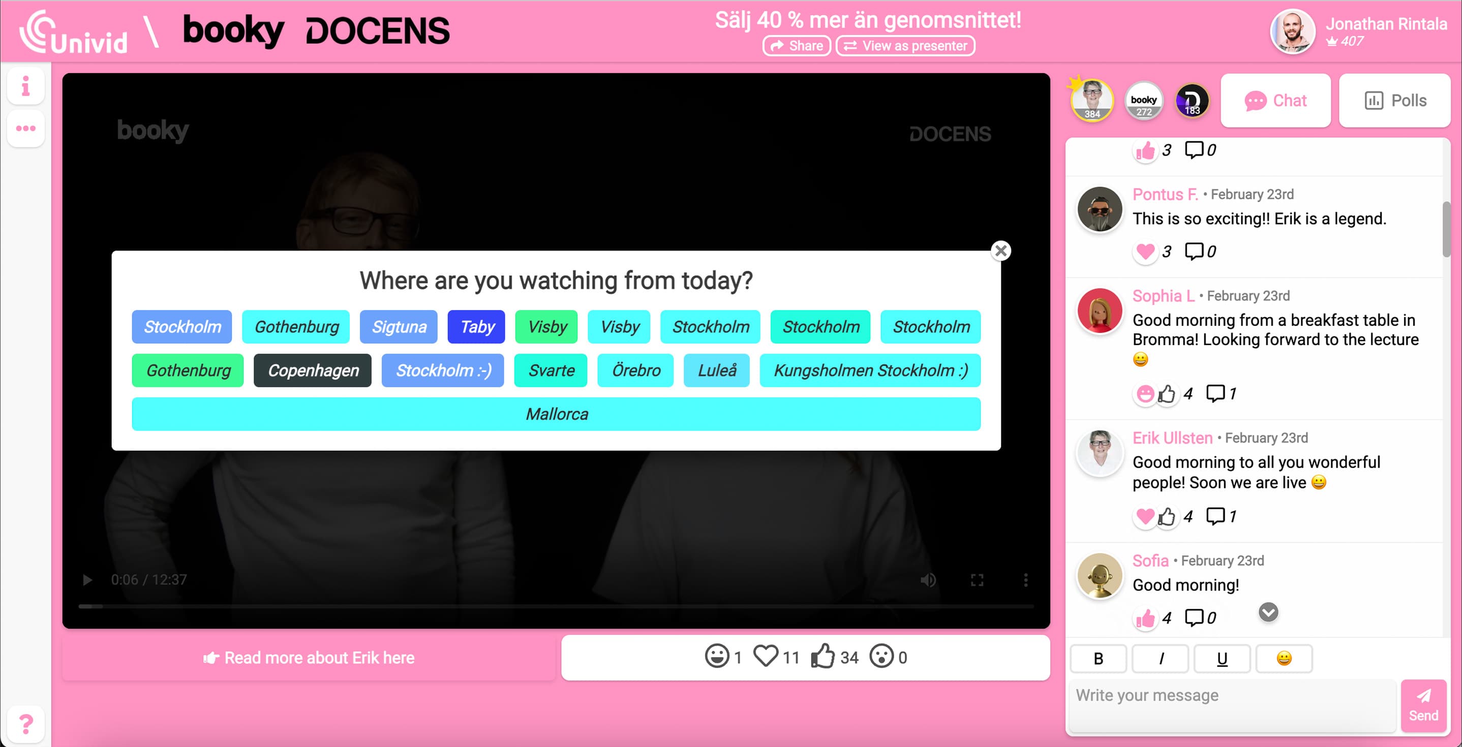 Live starter polls in webinar Live starter polls in webinar