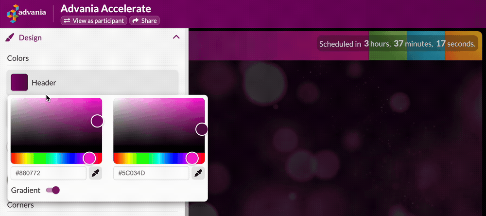 Change webinar header color Change webinar header color