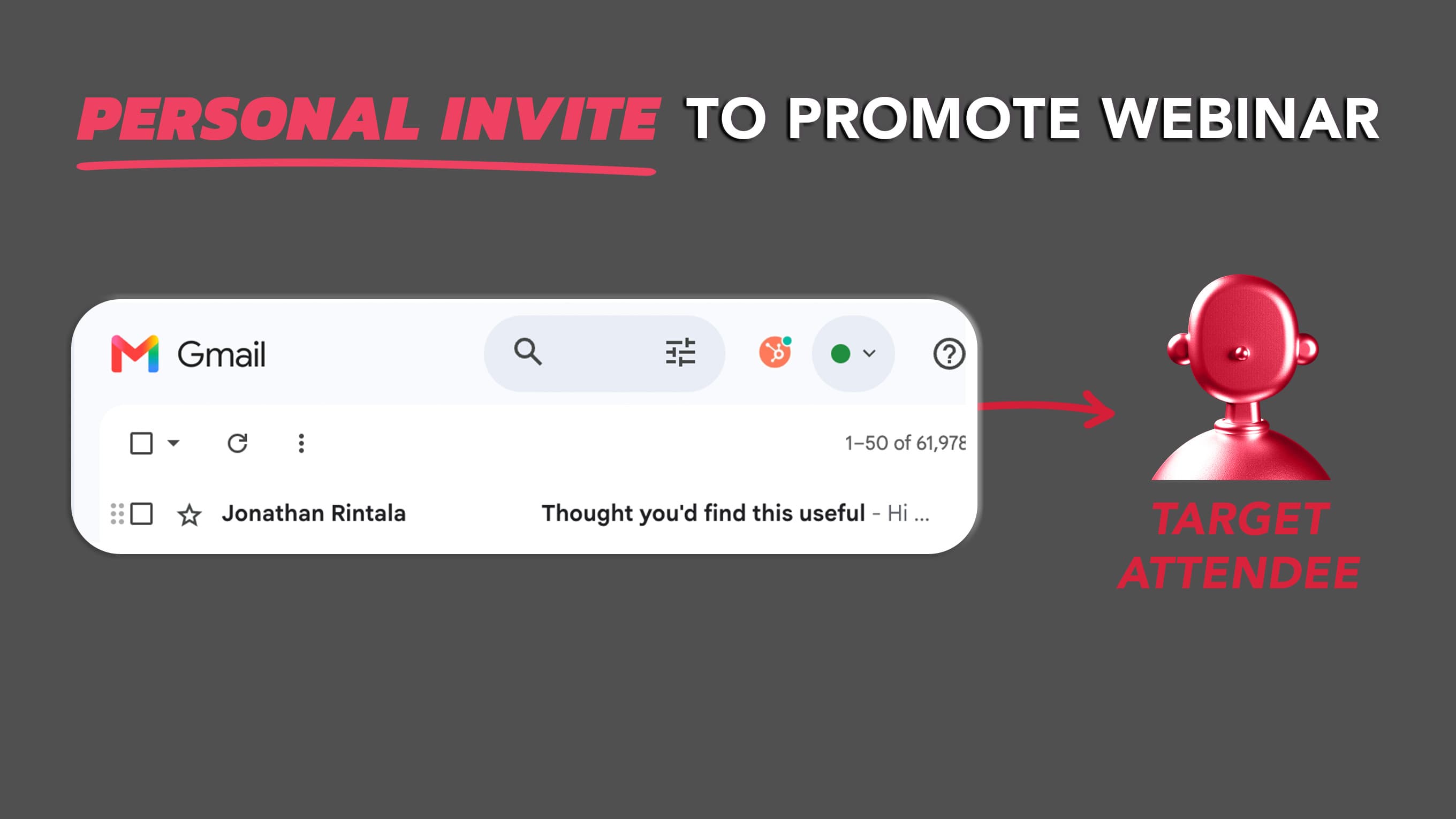 Promoting webinar via personal invite Promoting webinar via personal invite