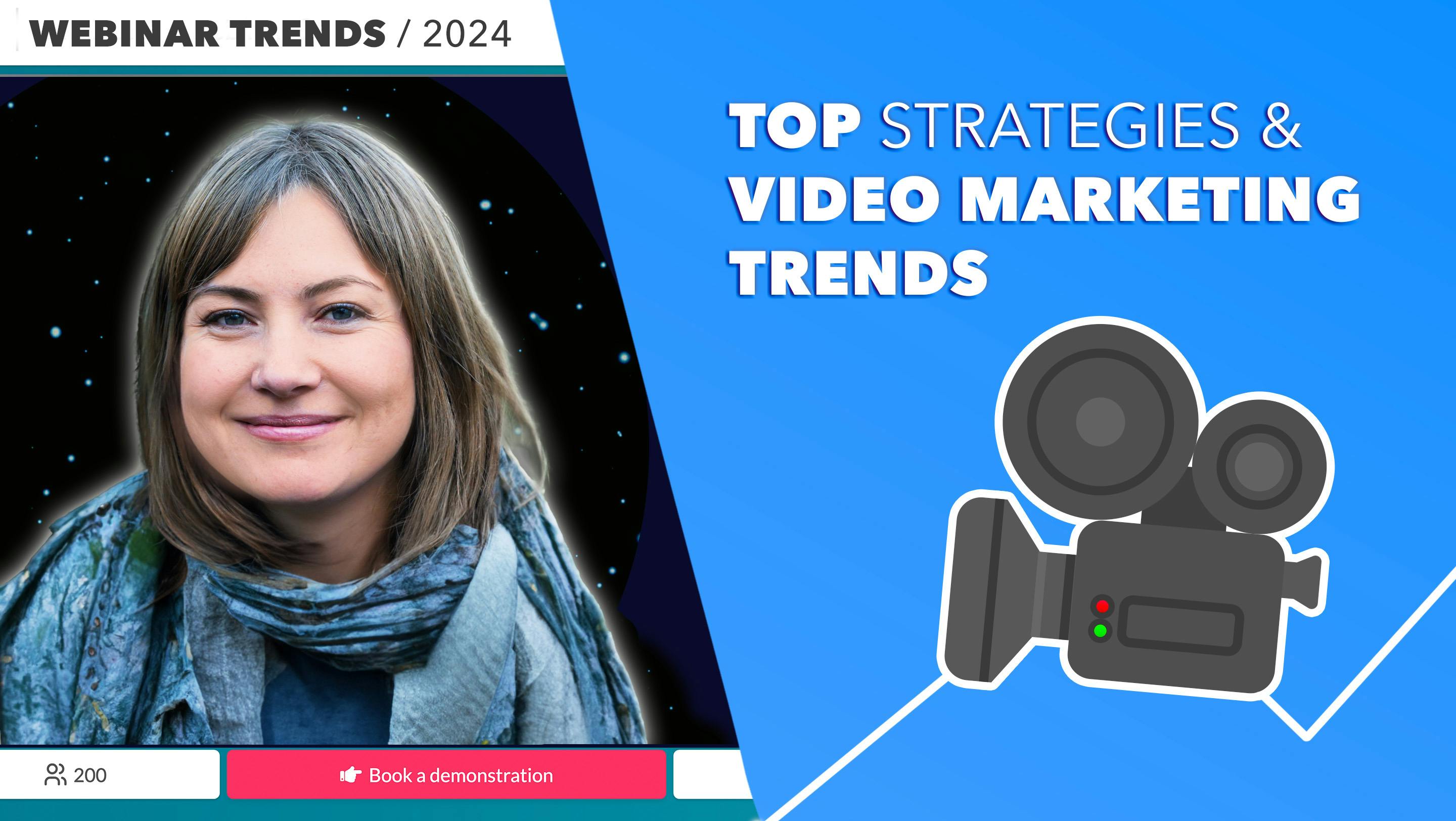Discover the top strategies and video marketing trends for 2024 with this webinar guide. Host webinars like the top 1% of hosts with 5 actionable tips. And stay ahead of the curve with 3 key trends in B2B video marketing for 2024.