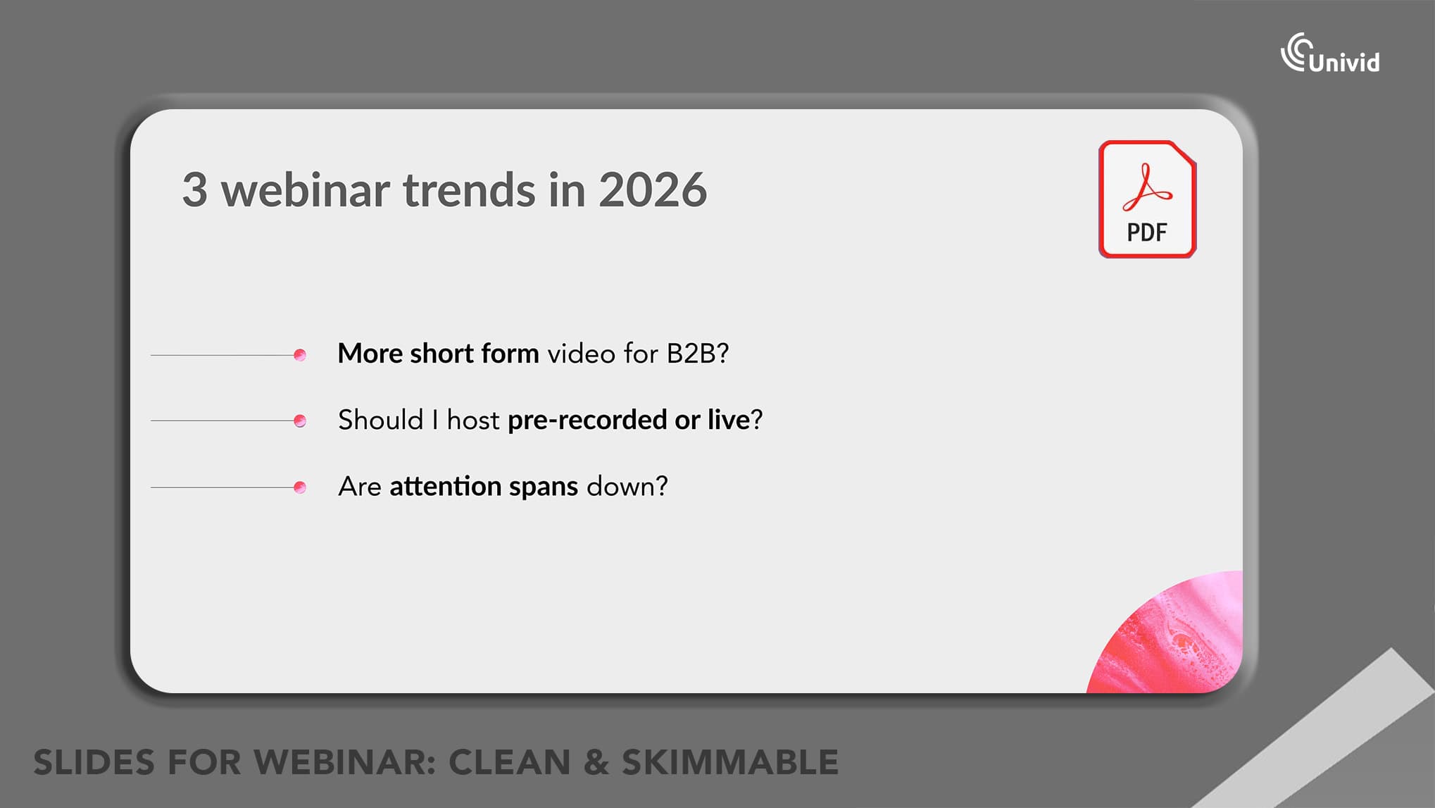 Webinar slides example Webinar slides example