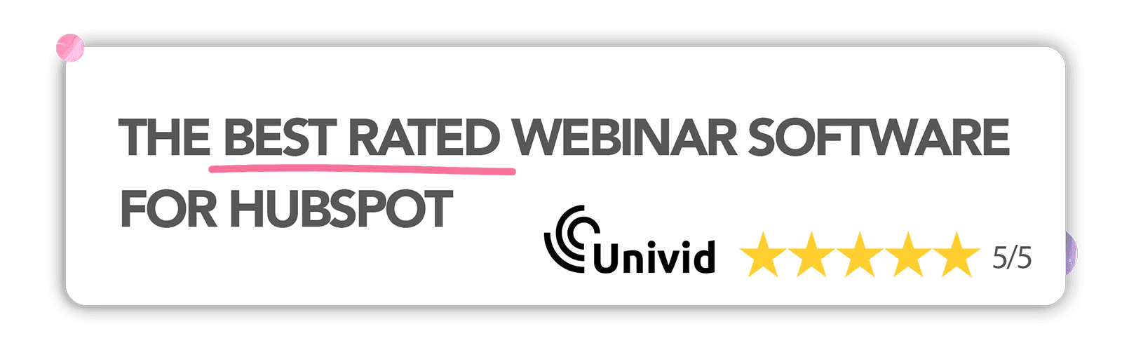 Webinarplattform för HubSpot med högst betyg - Univid (5/5) Webinarplattform för HubSpot med högst betyg - Univid (5/5)