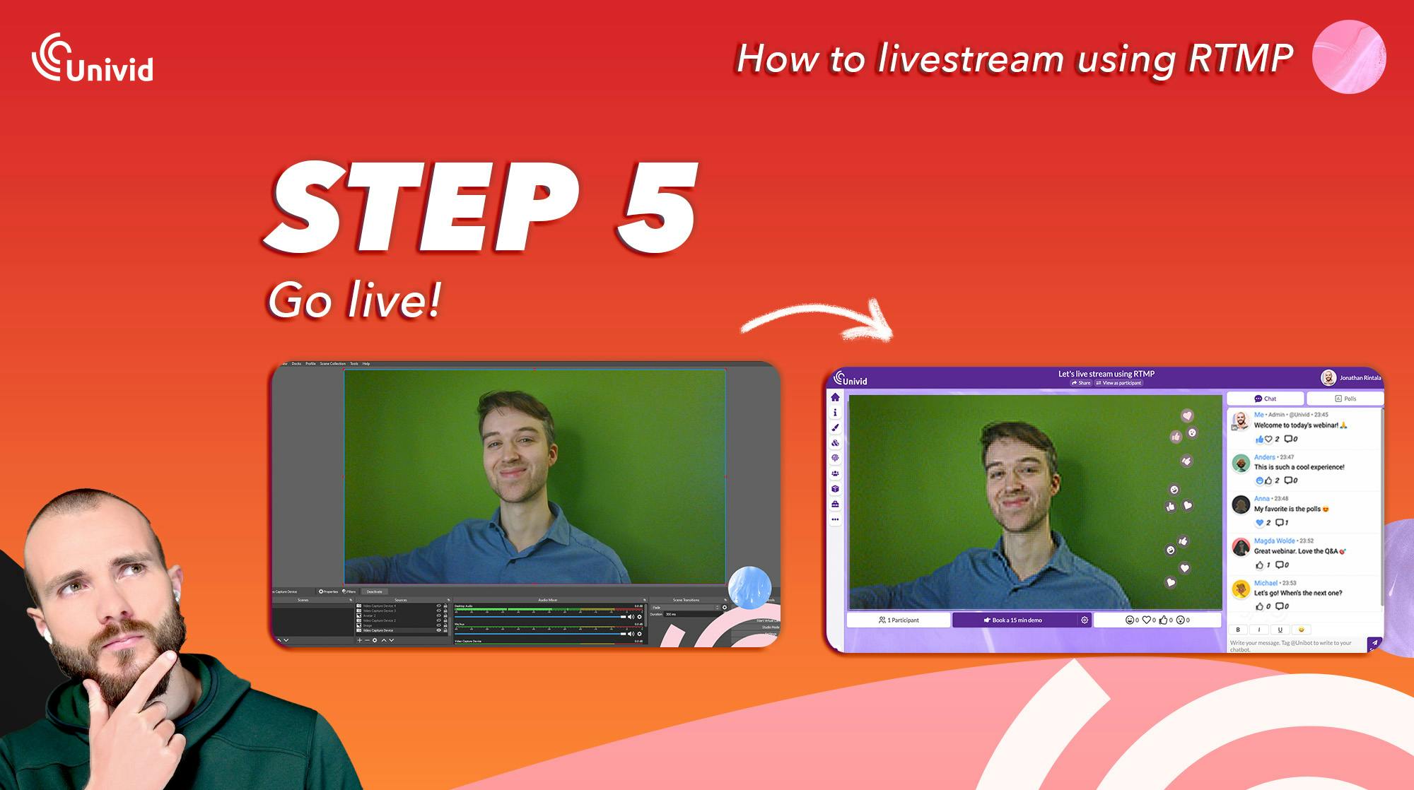 RTMP How to livestream guide - Step 5 - Go live