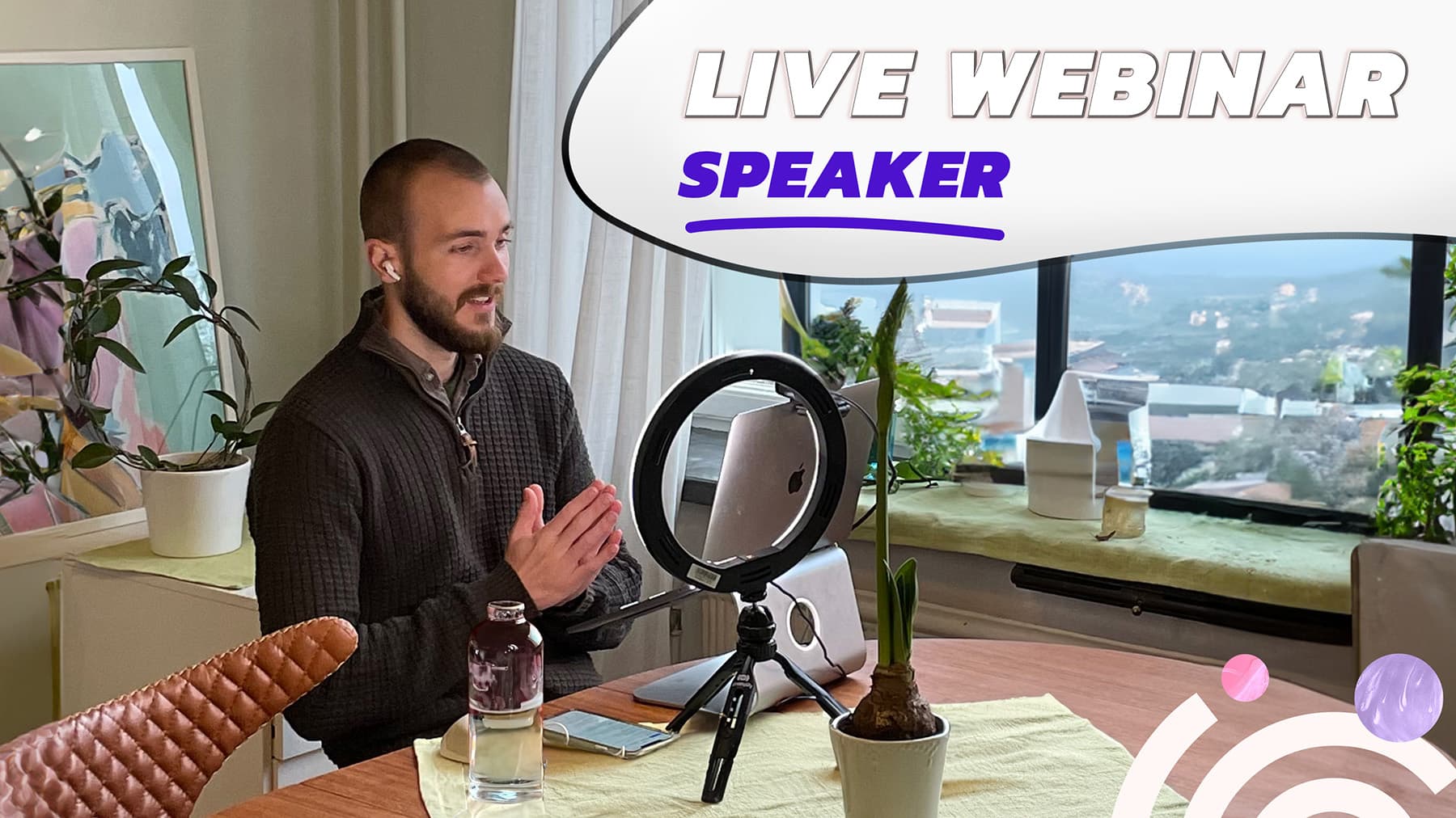 Live webinar speaker in action Live webinar speaker in action