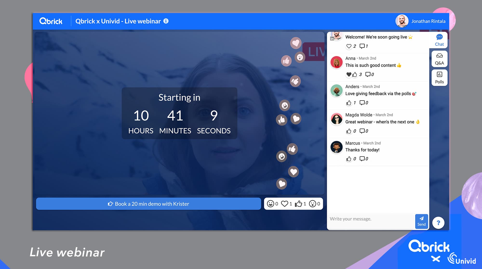 Qbrick x Univid: Live webinar Qbrick x Univid: Live webinar