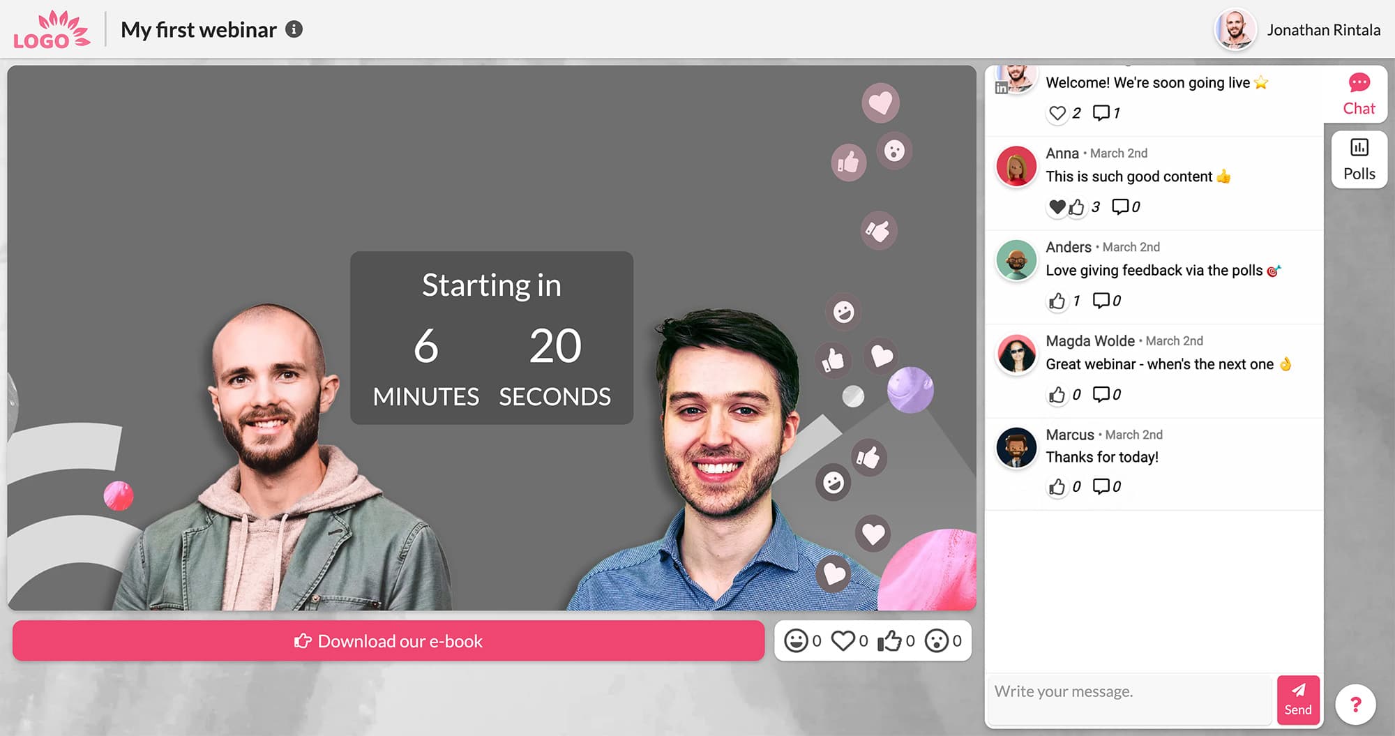 Live webinar scheduled with countdown Live webinar scheduled with countdown