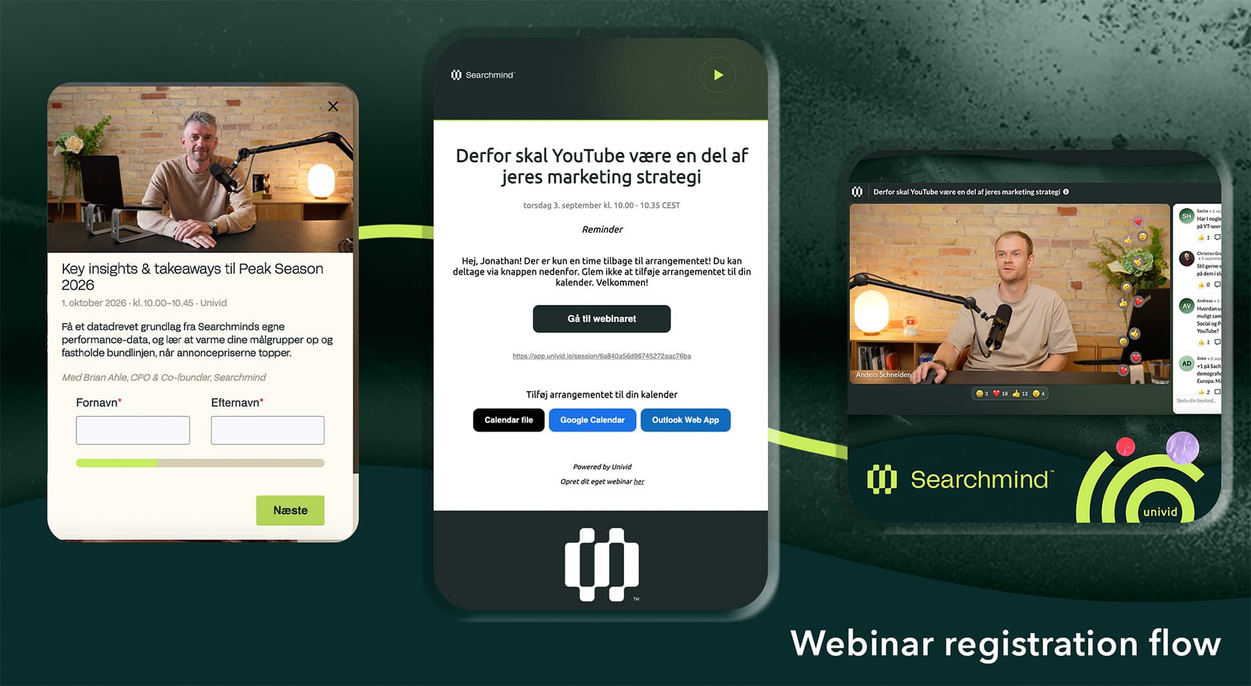 Webinar registration flow Webinar registration flow