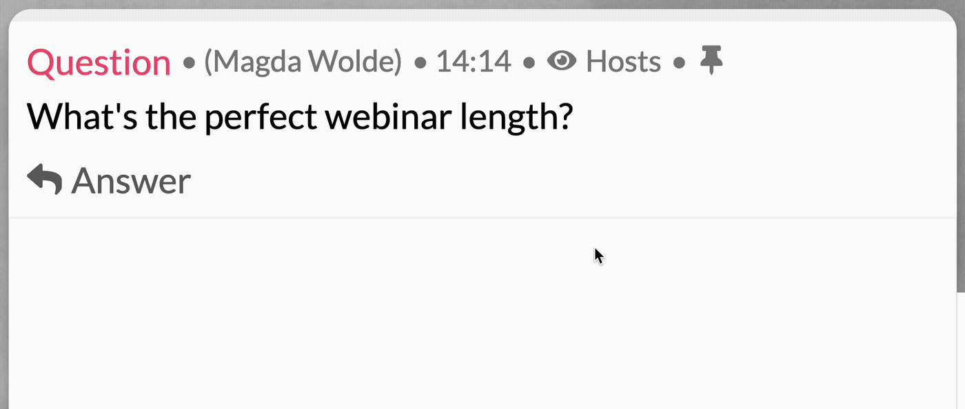 Svara i live webinar Q&A Svara i live webinar Q&A