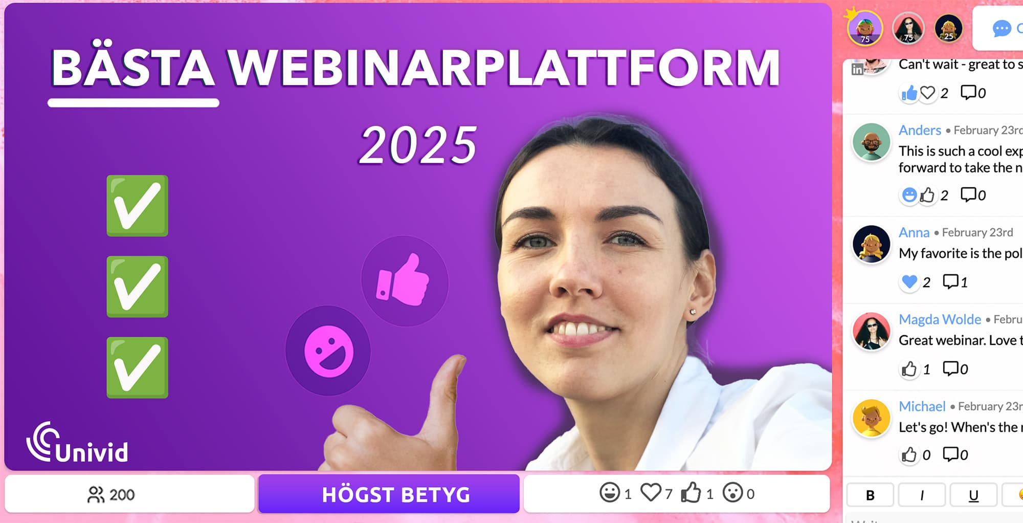 Bästa webinarplattformen 2025