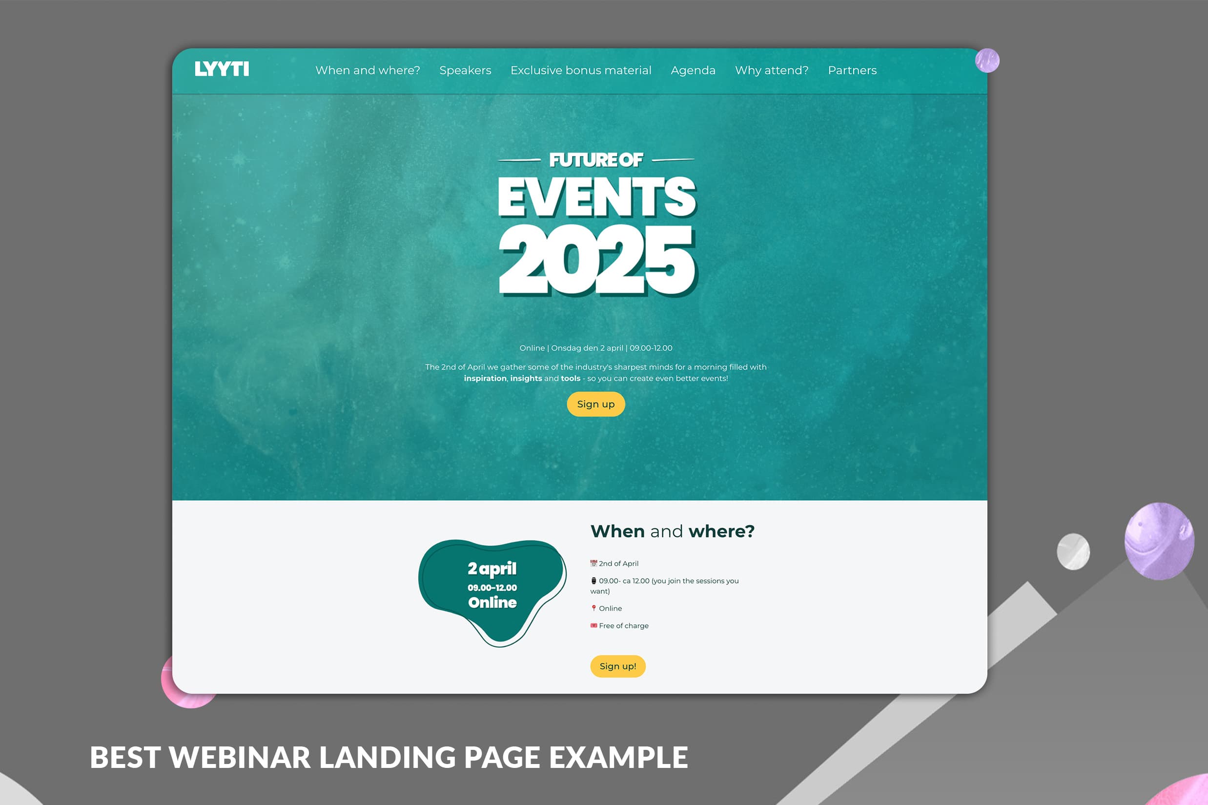 Best Webinar Landing Page Example - Lyyti Best Webinar Landing Page Example - Lyyti