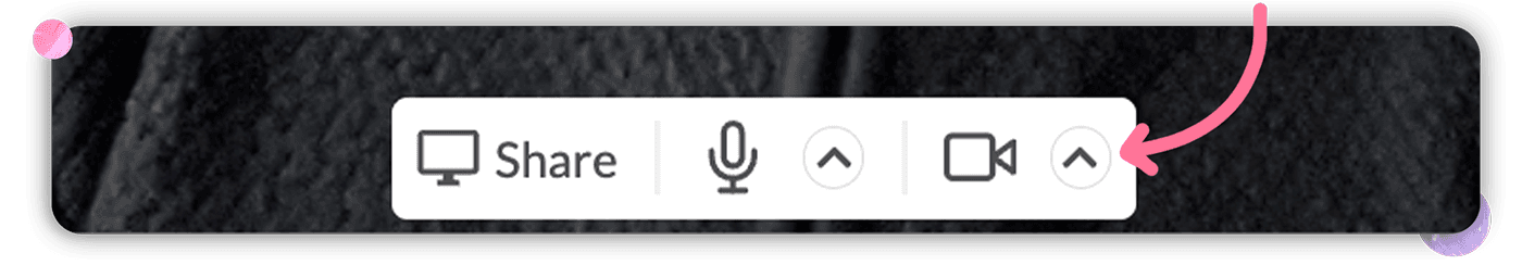 Open video camera settings in webinar studio Open video camera settings in webinar studio
