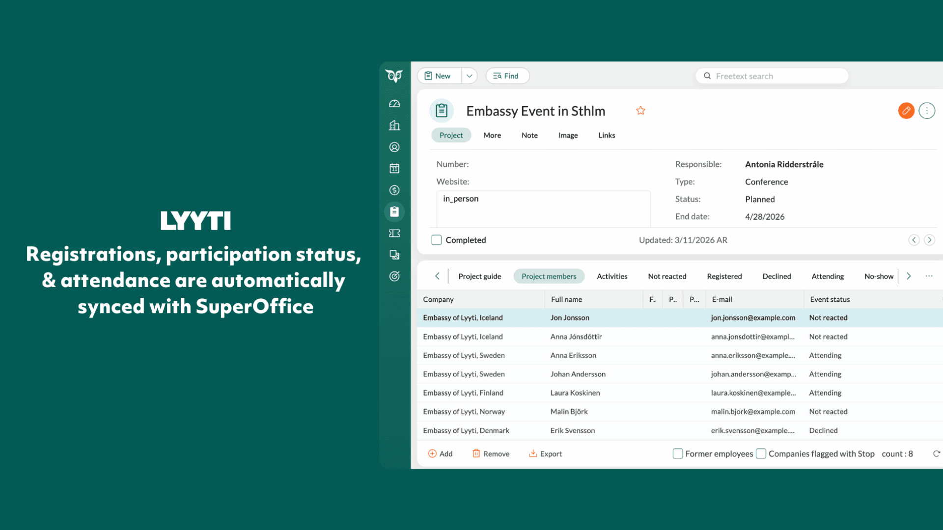 Integrated events data into your CRM Integrated events data into your CRM