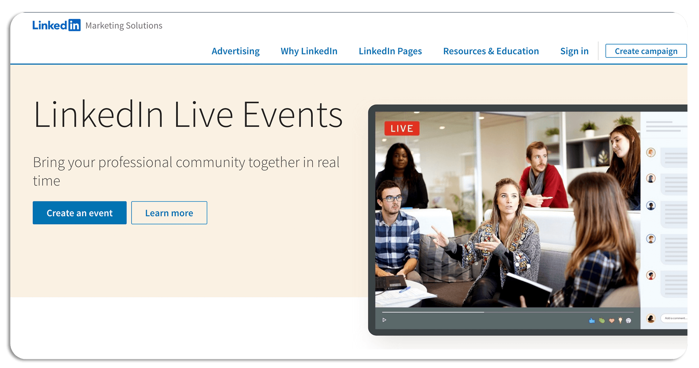 LinkedIn Live Events - Host a connected webinar LinkedIn Live Events - Host a connected webinar