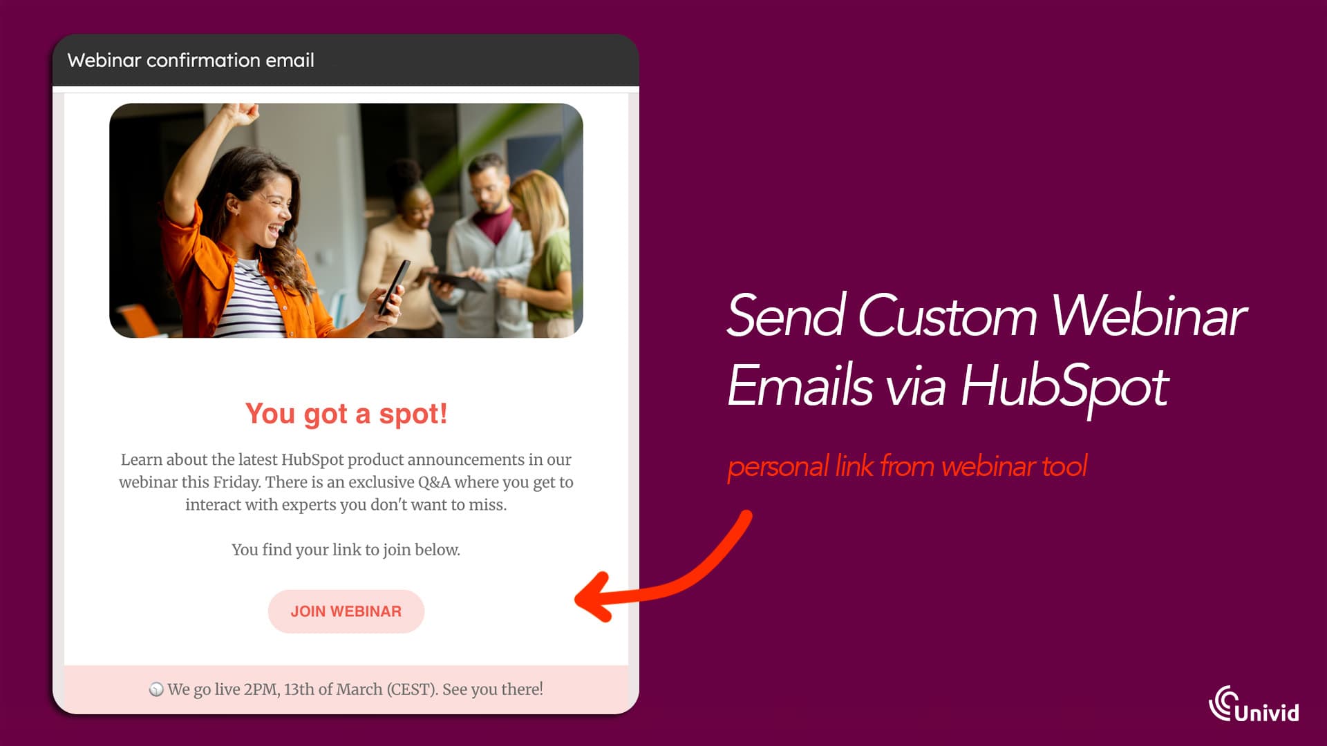 Send Custom Webinar Emails from HubSpot with Personal Link Send Custom Webinar Emails from HubSpot with Personal Link