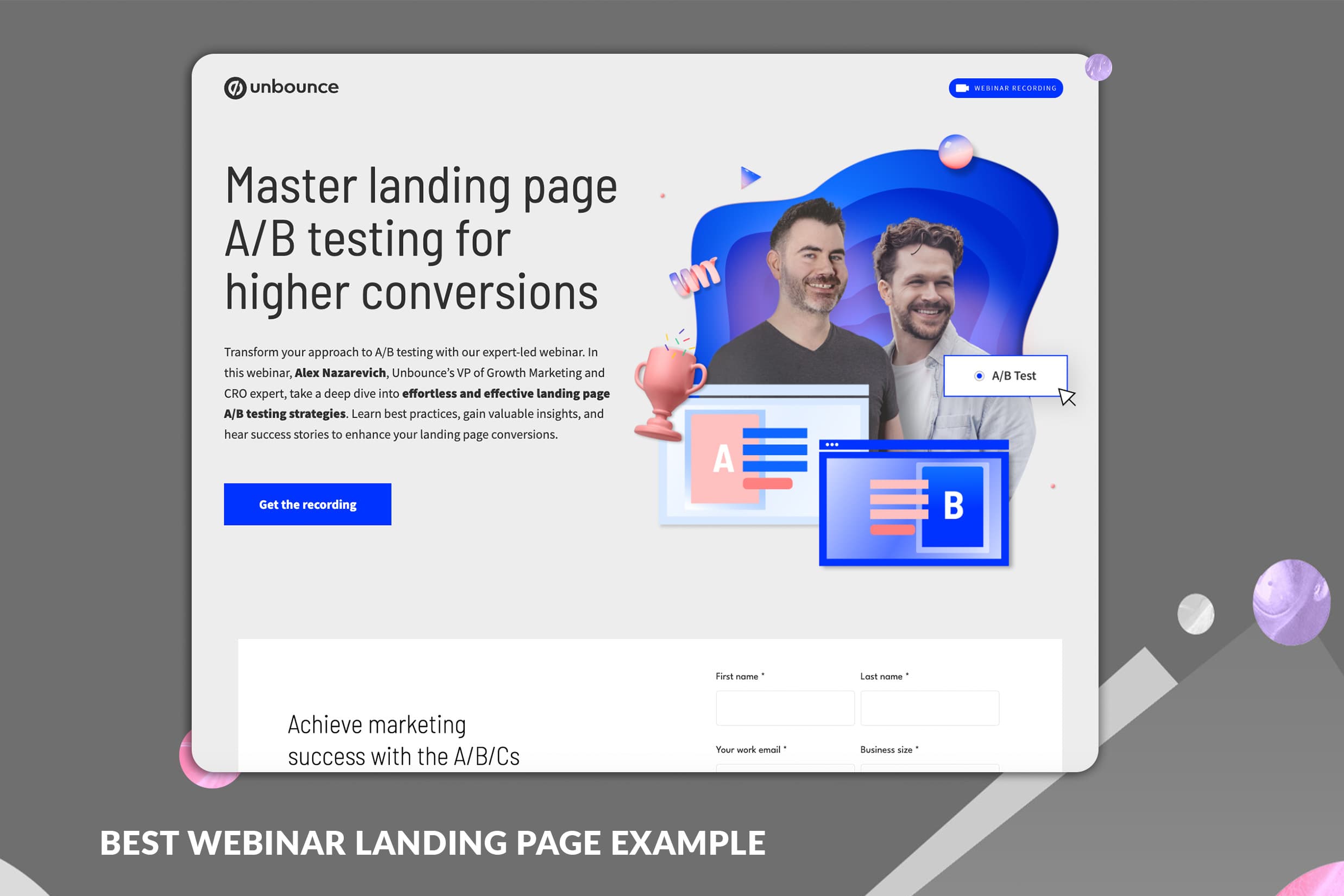 Best webinar landing page example - Unbounce Best webinar landing page example - Unbounce
