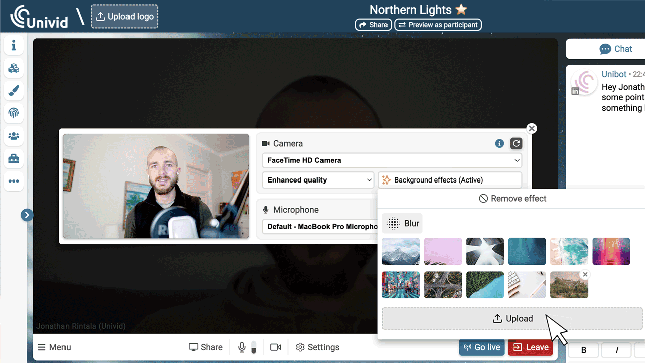 How to Use a Webinar Virtual Background (in 3 steps) | Univid