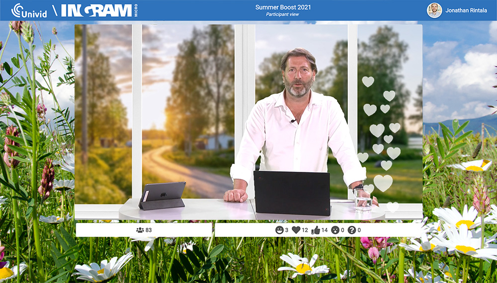 A true splash of summer with this absolutely stunning green screen studio event with Ingram Micro - such a clean, stylish and graphically pleasing session, up and running in seconds.